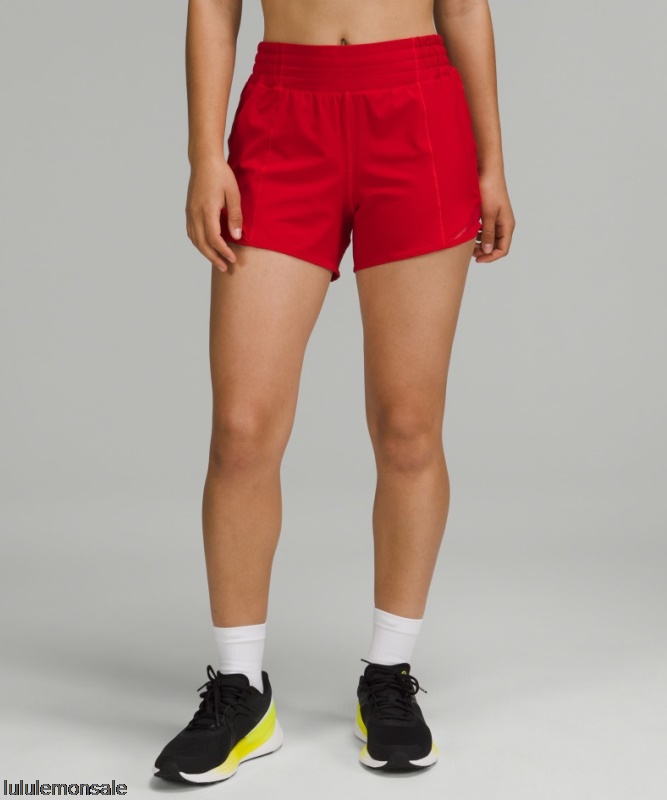 Lululemon Damen DELULU267 | Hotty Hot High-rise Lined Short 4 Dark Red